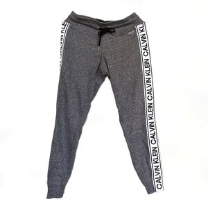 Calvin Klein Performance Capri Joggers Drawstring Waist Logo Stripe Side Tape XS